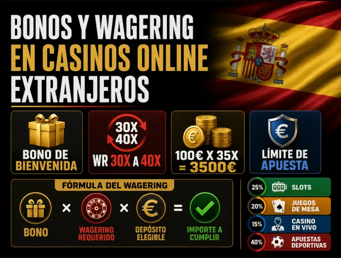 Bonos y Wagering en Casinos Online Extranjeros