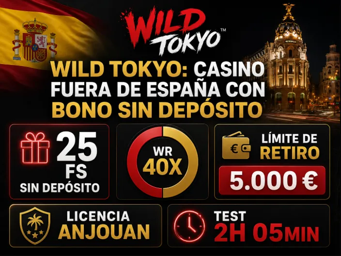 Wild Tokyo: casino fuera de España con bono sin depósito