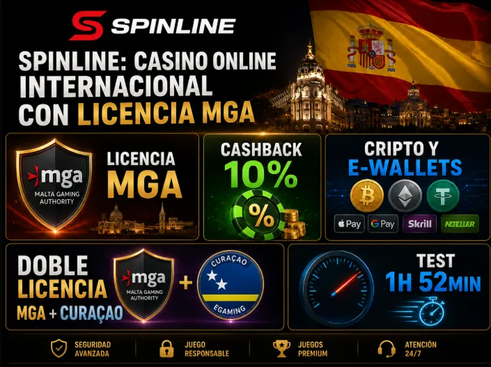 Spinline: casino online internacional con licencia MGA